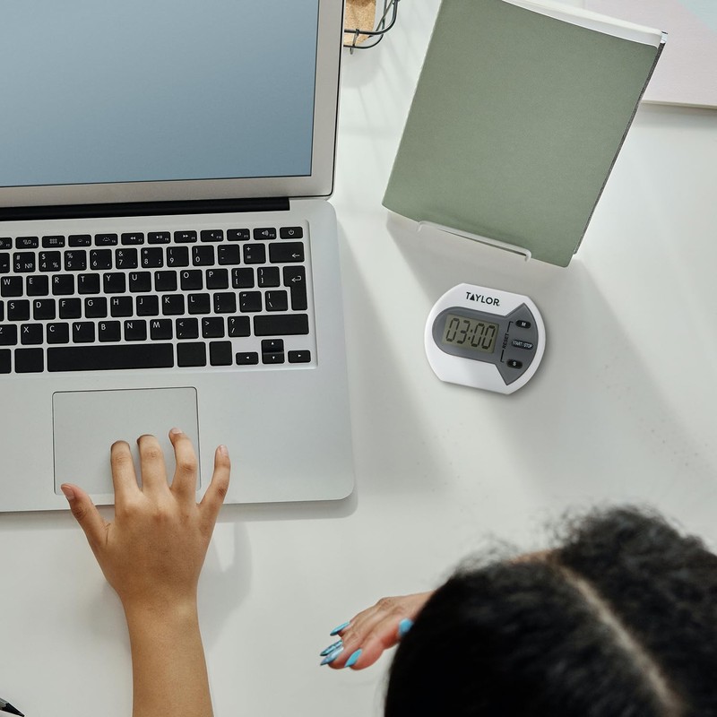 Taylor Digital Timer Counts Up and Down for School, Learning,
