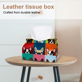 2 Pack Tissue Box Cover Holder, Earth Day Tree Earth Day Nature Rectangle Leather Tissue Case, Decorative Organizer for Tabletop, Bathroom, Car, Office