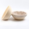 Set of 2 Bread Baking Baskets Natural Rattan for Bread