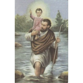 *Holy/Prayer Card-"Prayer to Saint Christopher" -/Patron of Travelers/ (HC54)/