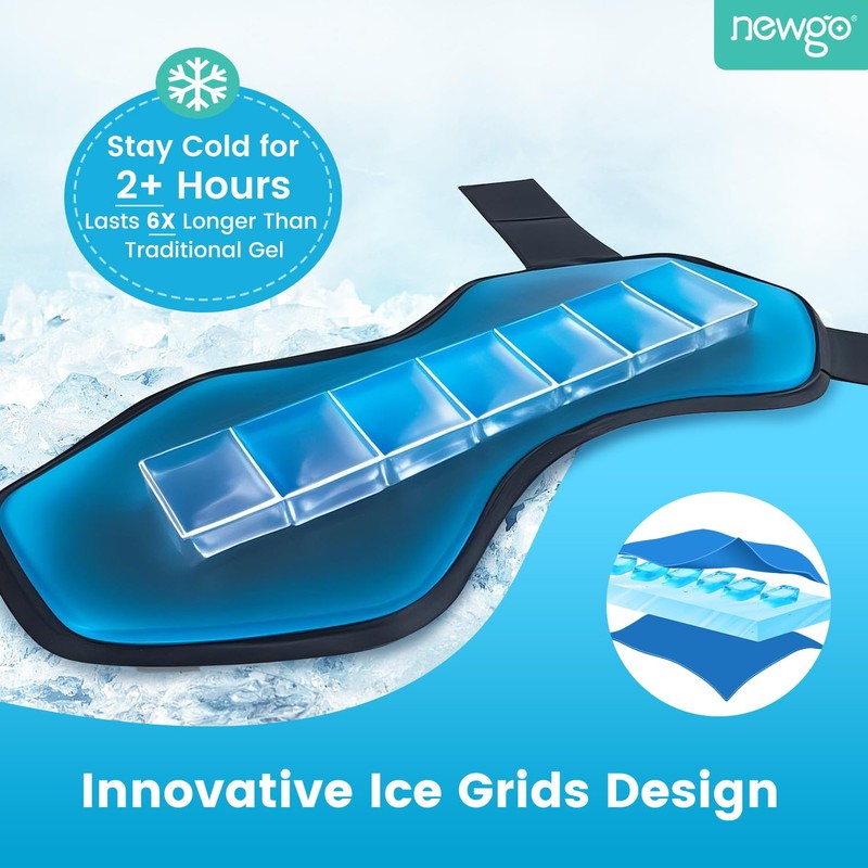 NEWGO Ankle Ice Pack Wrap for Swelling, Flexible Gel Ice