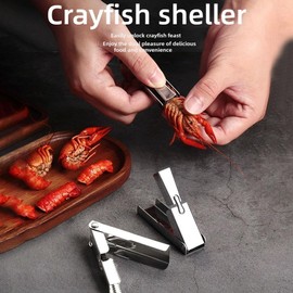2025 New Crawfish Peeler Tool Stainless Steel, Crayfish Shelling Device Seafood Tool, Crawfish Tail Peeler, Crawfish Tail Remover Tool, Stainless Steel Crawfish Tail Peeler Tool (5 Pcs)