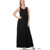 Zenana Tiered Maxi Dress Black X-Large