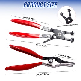 Set of 2 Hose Clamp Pliers, Hose Clamp Pliers and Hose Remover, Vacuum Hose Pliers, Axle Boot Pliers for Car, Fuel, Coolant Pipe Pliers