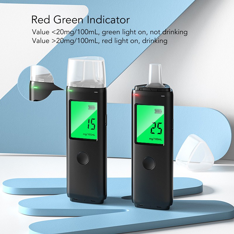 Air Blowing Breath Tester Digital Display Drunk Detector for Household