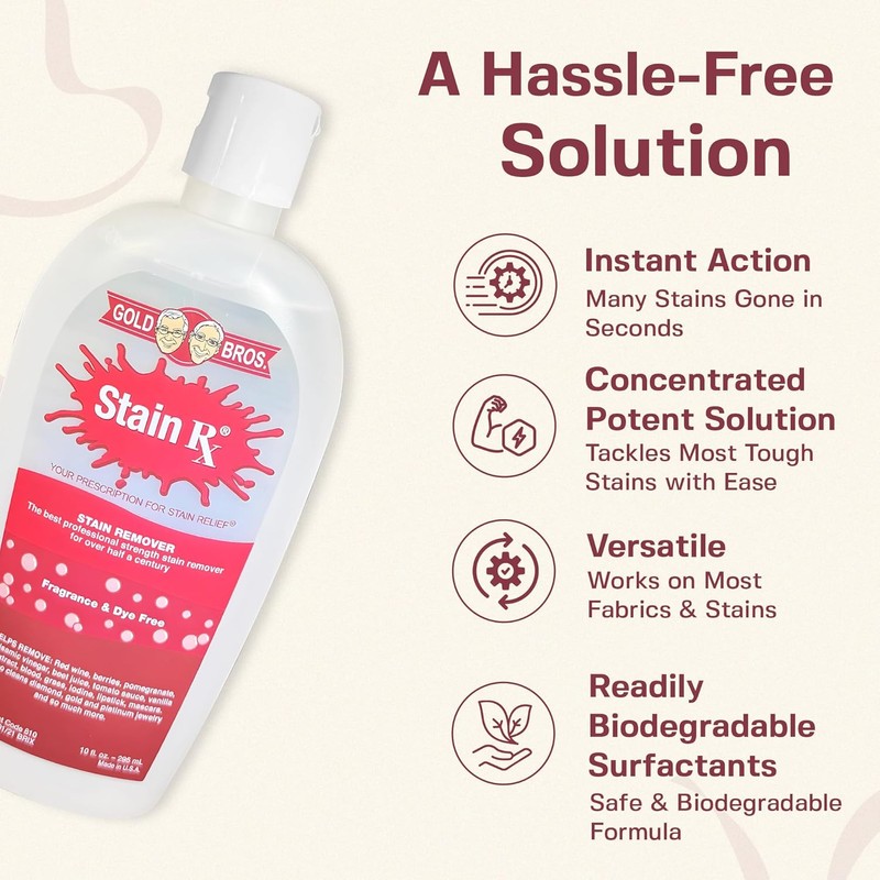 Stain Rx Stain Remover, Effectively Eliminates Stains from Wine, Berries