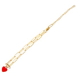 COLLBATH Elegant and Eye-catching Heart Design Anklet Women's Fashion Jewelry for Beach Parties Weddings and Casual Wear
