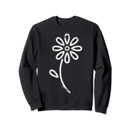 Vintage Inspired Flower Botanical Floral Graphic Design Sweatshirt