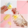 Baluue 2sets Feeding Bottle Cleaning Brush Pacifier Brush Rotating Design