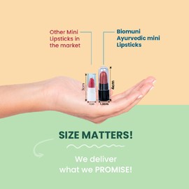 BIOMUNI Natural Creamy Matte Lip Hydrating, Moisturizing Minis Lipsticks Set - Women | Jojoba, Castor and Rosemary Oil With Vitamin E |Mini Lipstick Combo Pack