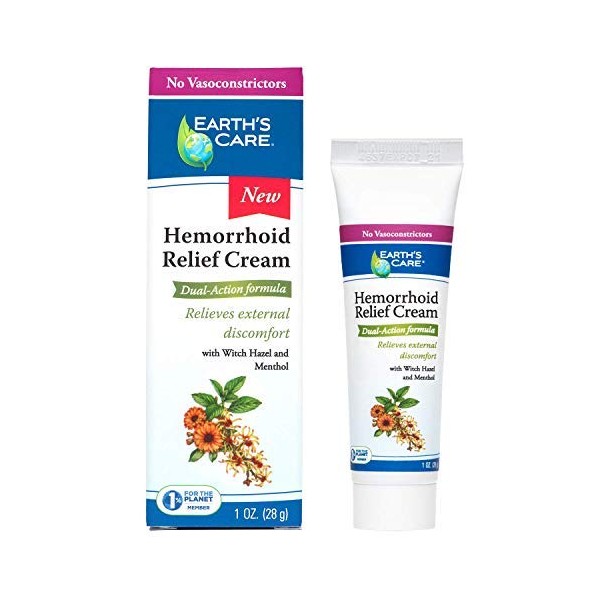 Earth's Care Hemorrhoid Cream - Treatment for Hemorrhoid Relief 1 OZ. (28 g.)