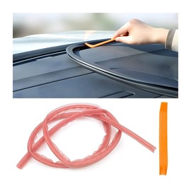 AUCELI Car Dashboard Seal Strip, Auto Windshield Rubber Trim Stripping, Vehicle Dustproof Sound Insulation Slit Strip, Universal Self Adhesive Automotive Weather Steal for Most Car