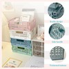 Ruucy 6 Pcs Collapsible Storage Crates, 4 Pcs Plastic Crates