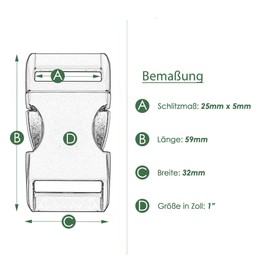 'Metal Buckle Alumaxx – Set of 8 (1 Clip Clasp/Fastener Buckle Clasp for Paracord Bracelets, Dog Collars, Backpack, Chrome-Plated Surface Shine Ganzoo