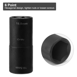 HENGBIRD Schlagschrauber Nüsse 18,5-19,5mm Steckschlüsselsatz Reifenwechsel Werkzeug für Anbringen oder Entfernen von Radmuttern, Passend für Ford Land Rover 1/2 Zoll Doppelkopf Radmutternschlüssel