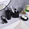 Jincrop Matte Black Bathroom Faucet 3 Hole, 4 Inch Centerset