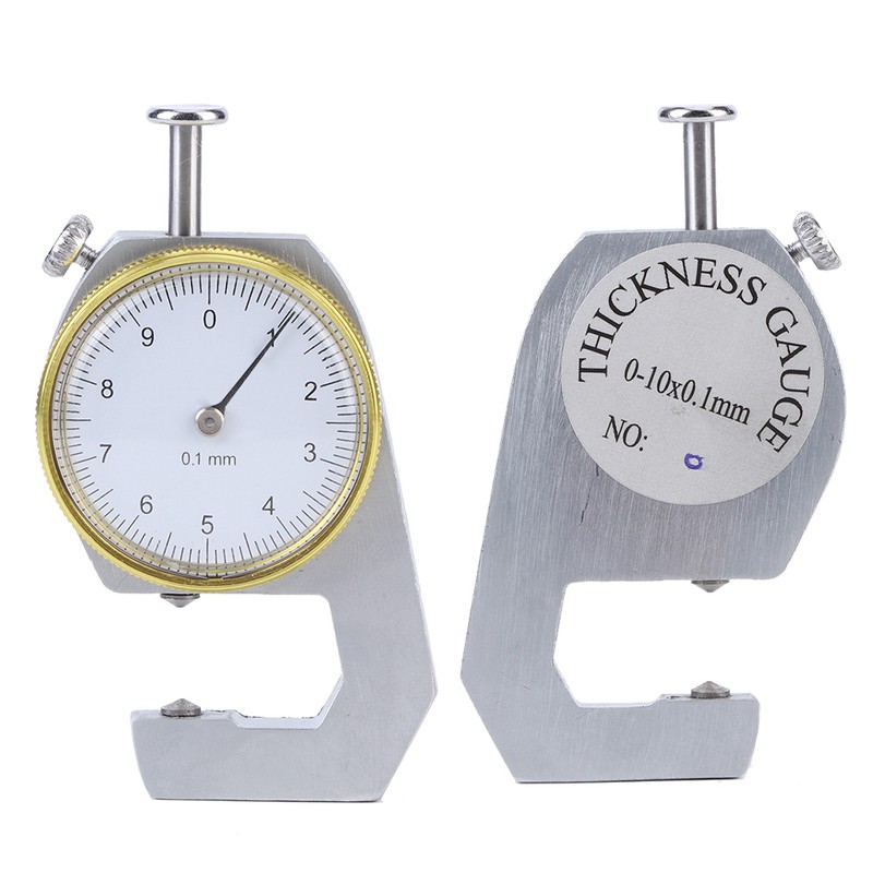 Thickness Gauge Round Dial Accuracy Measuring Tool Flat Pointed Head