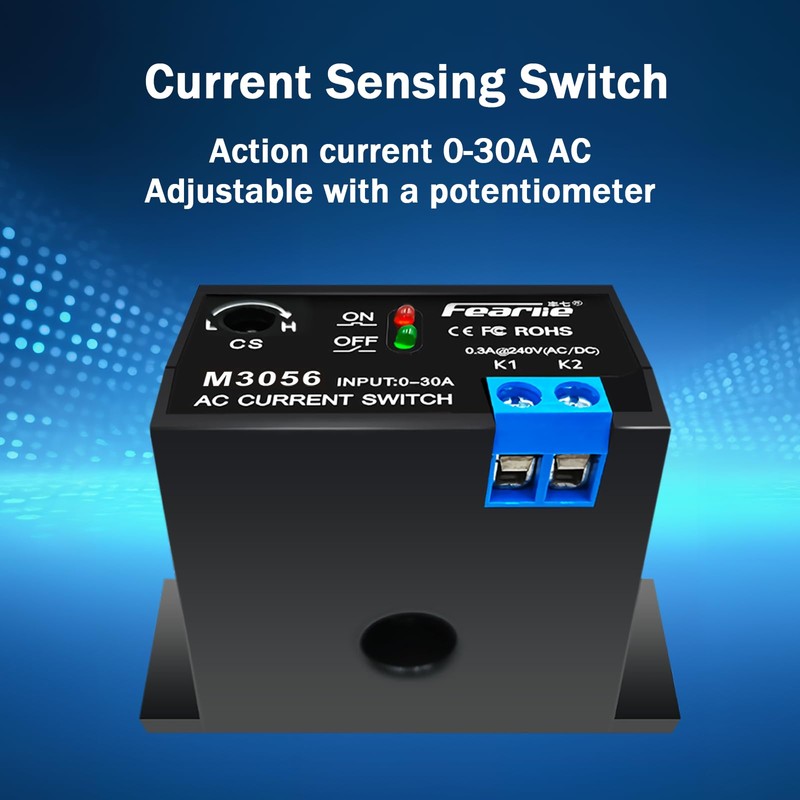 nodehawk AC Current Sensing Switch,Current Sensing Relay 0-30A Normally Closed