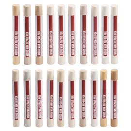 Uxney Wood Filler Sticks,20 Colors Wood Repair Wax Crayons,Wood Furniture Markers Touch up for Repairing Scratches, Dings, Cracks and Holes in Wood Floors, Cabinets, Cut Panels(Light Color Series)