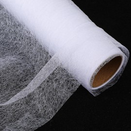 12'' x 10 Yards Double Sided Fusible Interfacing, Sheer Iron on Interfacing Fabric for Sewing Lightweight Fusible Web for Crafting Quilting Sewing Fabric Applique DIY Crafts Supplies