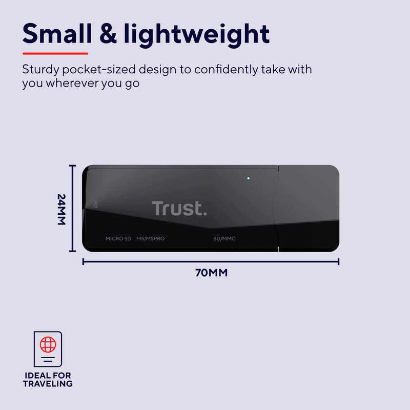 Trust Nanga USB 2.0 Card Reader - Black