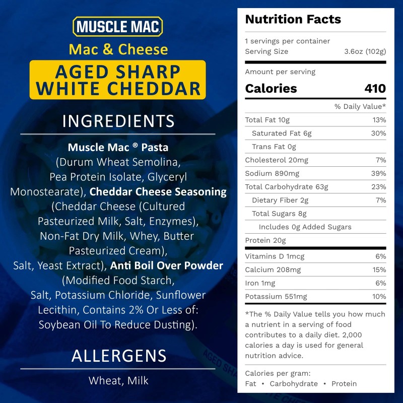 Muscle Mac Mac & Cheese Micro Cup Cheddar 3.6 oz