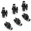 EterMutable BUC1/4 6Packs 1/4"OD Push to Connect Fittings Quick Connect