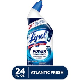 Lysol Power Toilet Bowl Cleaner Gel, For Cleaning and Disinfecting, Stain Removal, 24oz - Size: 24 Fl Oz (Pack of 1)