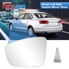 Turvysen Driver Side Mirror Glass Compatible with 2011-2018 Volkswagen Jetta,