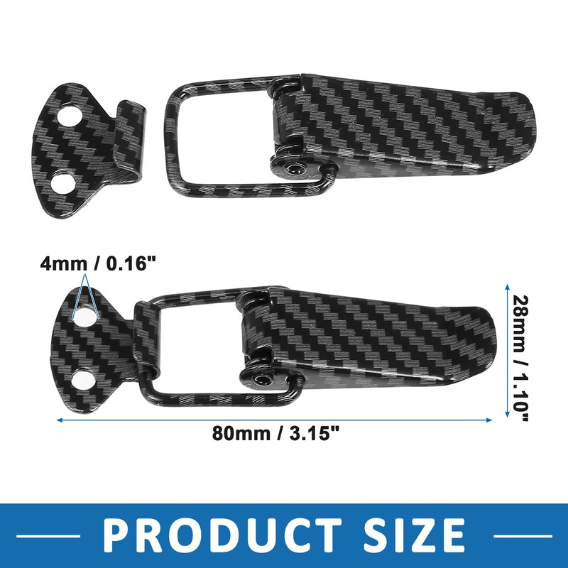 A ABSOPRO Car Bumper Quick Release Hook Carbon Fiber Pattern
