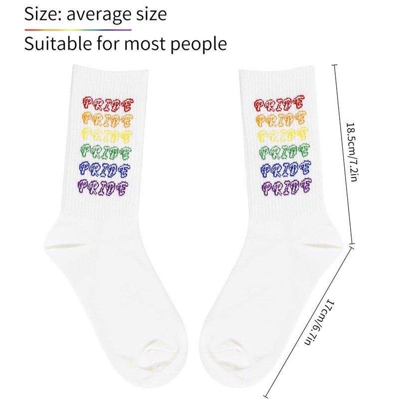Dongcill 1 pair of rainbow socks and 1 piece pride