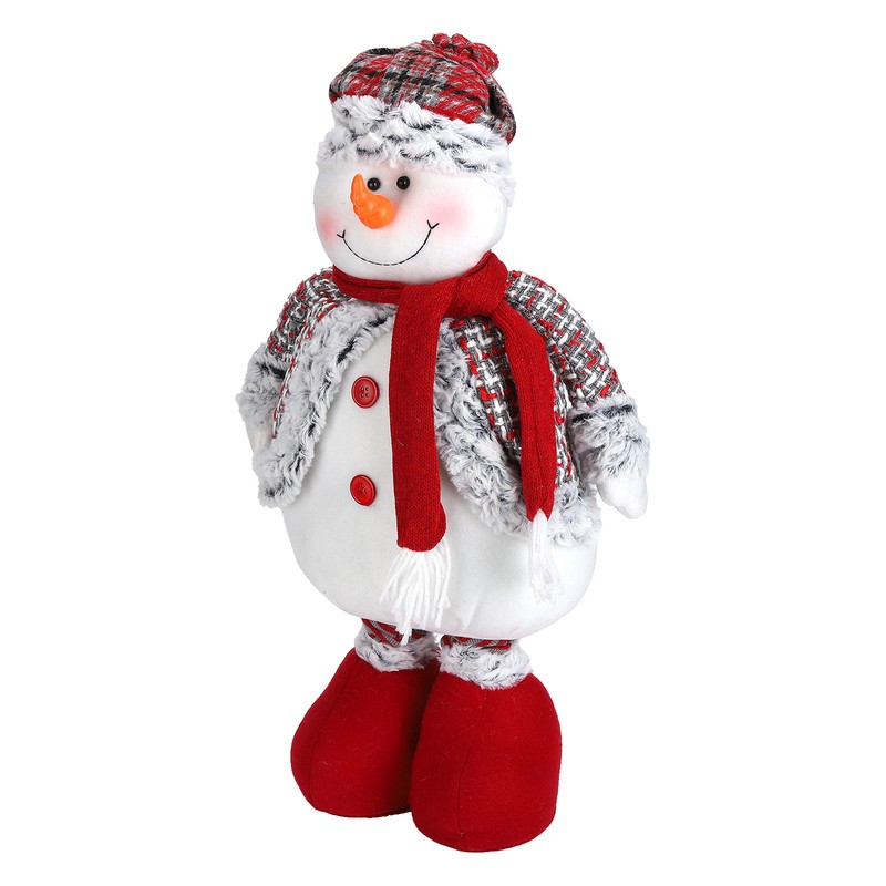 Retractable Standing Snowman Doll Toy Christmas Decoration for Birthday Festival