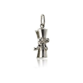 Beaux Bijoux Sterling Silver Graduation Diploma with Bow Charm