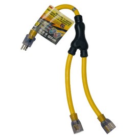 Prime GCT20802 2ft. 12/3 STOW 20amp T-Blade "Y" Adapter