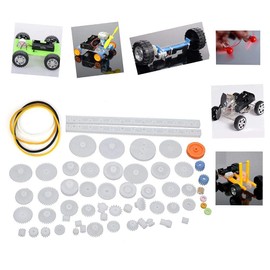 75pcs Plastic Gear Set, Plastic Gear Worm Shaft Sleeve Set DIY Robot Gear Motor Toy