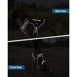 PETNANNY Tactical Dog Harness Reflective with ID Card,Service Dog Vest Harness for Medium Large Dogs,Emotional Support Vest with Padded Handle，2 Reflective Patches for Training Hunting（Purple Camo,M）