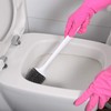 Vinsani Toilet Brush with Handle & Holder Set - Non-Slip