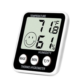 Digital Thermometer Indoor Hygrometer Humidity Meter Room Temperature Monitor Large LCD Display Max/Min Records Home Car Office SoeKoa