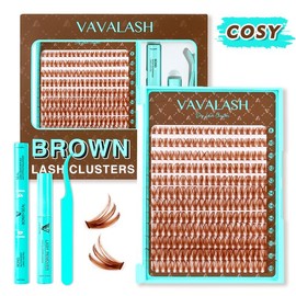 VAVA BEAUTY Winsome DIY Lash Cluster Kit, Lash Bond&Seal, Remover, Springtok Lash Tweezer for DIY Eyelash Extension at Home For Girl Make up Makeup Cosmetic Eyelashes Extensions:_Cosy kit