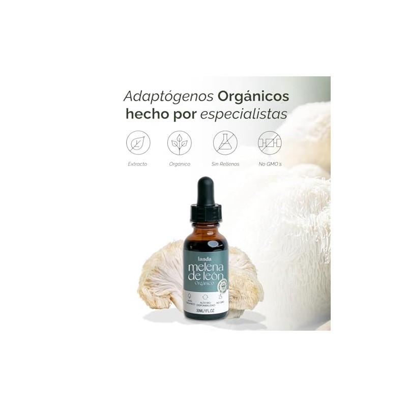 LANDA Extracto Liquido de Hongo Melena de León 30 ml