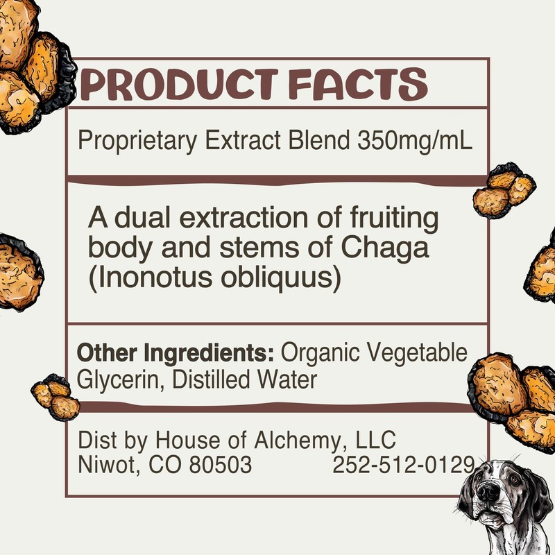 MycoDog Chaga Mushroom Supplement for Dogs - Immune Defense &