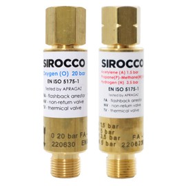 PARWELD - Pair of Flashback Arrestors - OXYGEN & FUEL GAS (Acetylene, Propane)