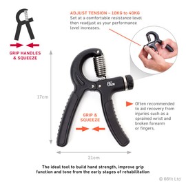 66fit Adjustable Hand Grip Exerciser 10-40kg