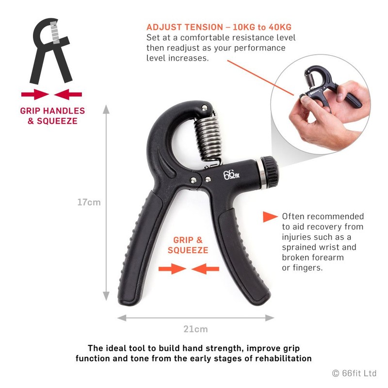 66fit Adjustable Hand Grip Exerciser 10-40kg