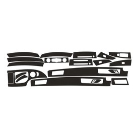 Dropfree Interior Trim Protection Film Decoration 5D Carbon Fibre Vinyl Sticker for 5 Series 525I 530I E60 2003-2010 LHD