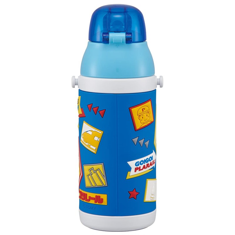 Skater (スケーター) Stainless Children's Water Bottle 380ml Straw Drinking 3D