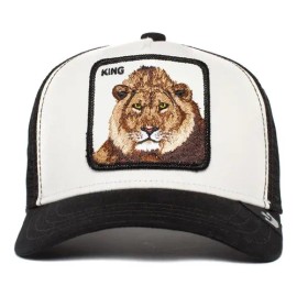 Gorra Goorin Bros The Farm King / Leon Color Blanco Y Negro King 101-0388 Talla Unitalla