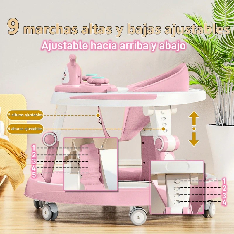 Andadera Para Bebé Con Bandeja De Juguetes Musical Seguro