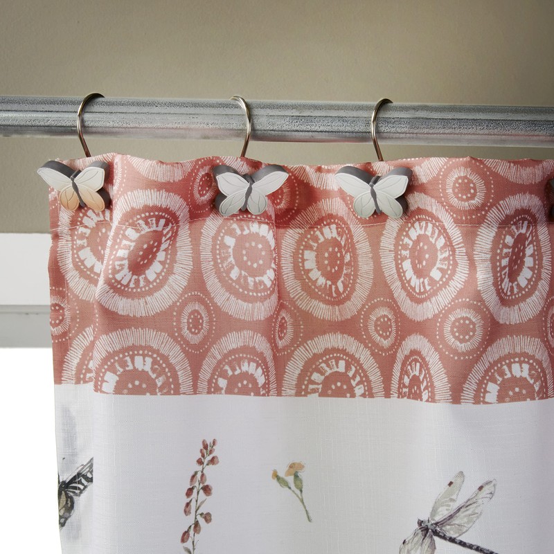 SKL Home Faithful Flowers Shower Curtain Hook Set, Multi
