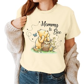 Mom T-Shirt - Mommy Tshirt - Mom Bear Shirt - Mother's Day T Shirt - Tshirt for Mother from Daughter, Son - Gifts for Mother's Day (Ivory, L)